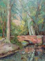 Schilderijen M.VAN DEN BEMPT    "Kasteelgracht", Antiek en Kunst, Ophalen of Verzenden