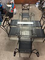 Table + 6 chaises fer forgé, Style fer forgé, Utilisé, 4 à 6 chaises