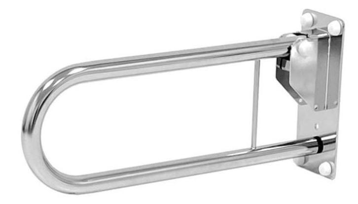 Volledige set Toiletbeugels opklapbaar 50cm RVS gepolijst, Diversen, Verpleegmiddelen, Zo goed als nieuw, Ophalen of Verzenden