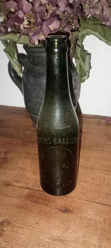 Oude bierfles 33 cl Grande Brasserie d'Hoegaarden, Verzamelen, Biermerken, Gebruikt, Flesje(s), Overige merken, Ophalen of Verzenden