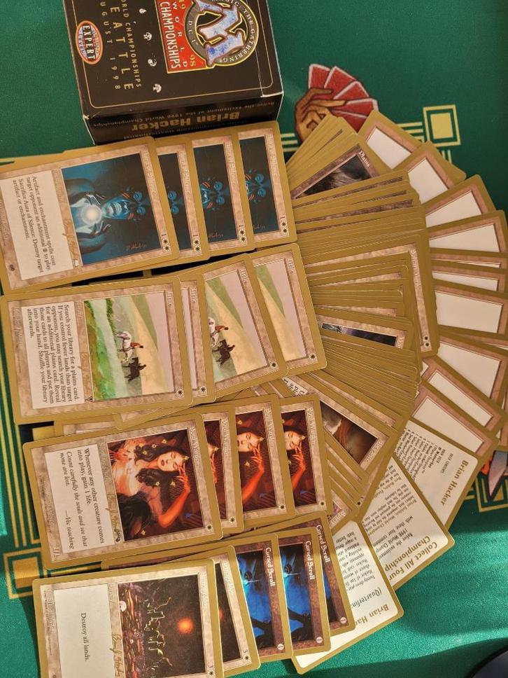 Brian Hacker compleet deck 1998, Hobby en Vrije tijd, Verzamelkaartspellen | Magic the Gathering, Gebruikt, Speeldeck, Ophalen of Verzenden