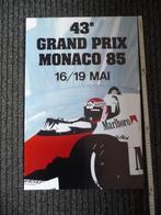 GRAND PRIX MONACO - AFFICHE 1985, Verzamelen, Ophalen of Verzenden, Zo goed als nieuw, Formule 1