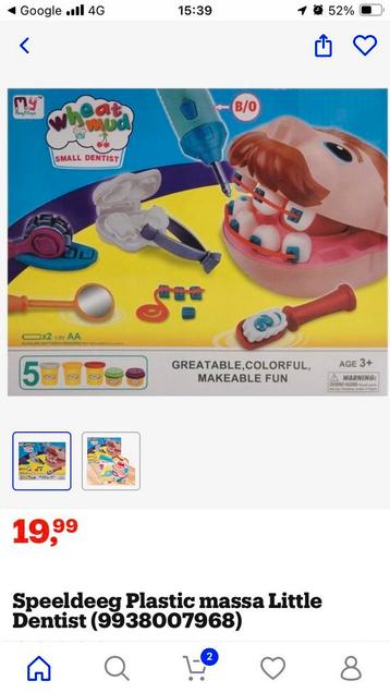 Play doh tandarts , ijsjes salon, cupcake maker beschikbaar voor biedingen