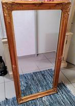 Rechthoekige wand spiegel - goudkleurig, Huis en Inrichting, Woonaccessoires | Spiegels, 100 tot 150 cm, Gebruikt, Rechthoekig