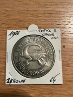 Turks & Caicos Island 1 crown 1988, Postzegels en Munten, Ophalen of Verzenden, Losse munt