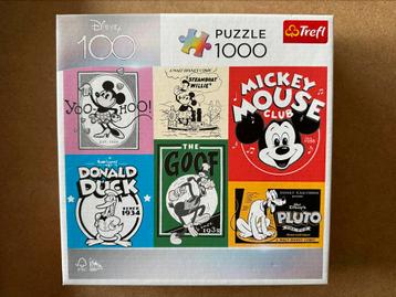 Disney 100 puzzel Trefl - 1000 stukjes, Hobby en Vrije tijd, Ophalen of Verzenden, 500 t/m 1500 stukjes, Gebruikt, Legpuzzel