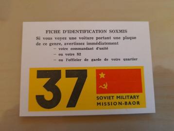 Carte Soxmis - Armée belge 