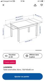 Table salle à manger et 6 chaises, 150 à 200 cm, Cinq personnes ou plus, Comme neuf, Enlèvement