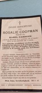 Bidprentje rosalie Coopman, Verzamelen, Bidprentje, Ophalen of Verzenden