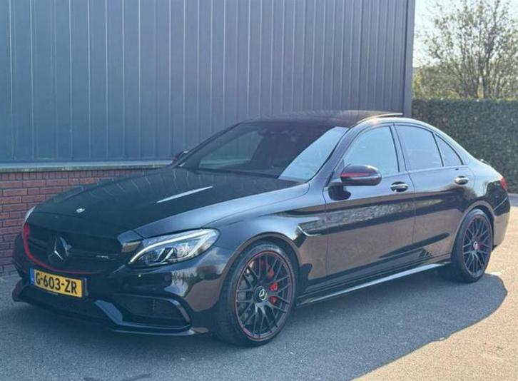 Mercedes-Benz C-klasse c63s 4.0 375kw speedshift 2015 zwart, Auto's, Mercedes-Benz, Particulier, C-Klasse, Zwart, Ophalen