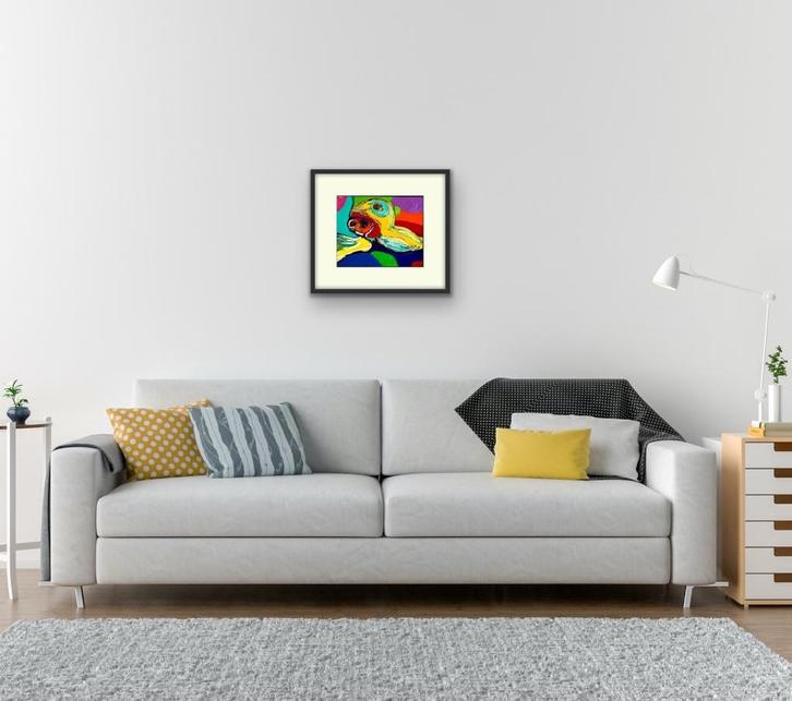 Tekening gesigneerd „K. Appel” - Droge pastel - 1971 - 21 x, Antiek en Kunst, Kunst | Tekeningen en Fotografie, Verzenden