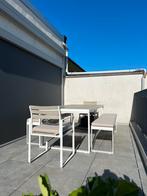 Tuintafel met banken en stoelen, Tuin en Terras, Ophalen, Zo goed als nieuw, Rechthoekig, Metaal