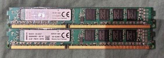 memoire ram low profile  ddr3 1600mhz 4gb x 2 kingston occas, Informatique & Logiciels, Mémoire RAM, Desktop, 4 GB, DDR3, Enlèvement ou Envoi