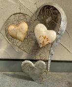 WAND ORNAMENT HEART WITH HEARTS MET PARELMOER 47 cm, Ophalen of Verzenden, Nieuw