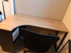 Bureau met stoel zwart met lades 145 cm, Huis en Inrichting, Bureaus, Ophalen, Zo goed als nieuw, Bureau