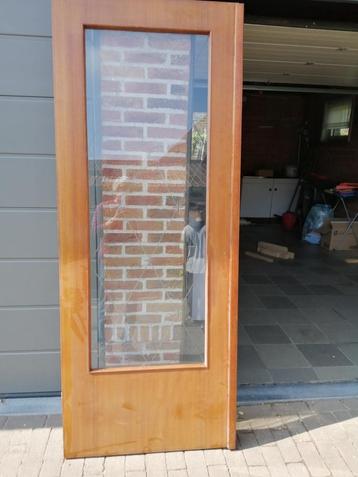 3-delige binnendeur beglaasd, Ophalen, Gebruikt, 120 cm of meer, Binnendeur