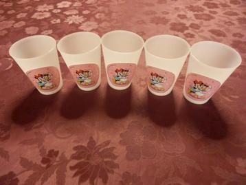 (14)- 5 gobelets minnie - daisy rose - neuf - beschikbaar voor biedingen