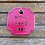 Retro fietsplaatje West-Vlaanderen, Ophalen of Verzenden, Gebruikt