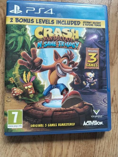 Crash Bandicoot N. Sane Trilogy, PS4, Games en Spelcomputers, Games | Sony PlayStation 4, Zo goed als nieuw, Platform, Vanaf 12 jaar