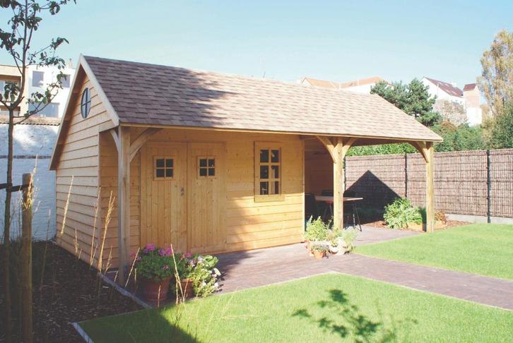 Landelijk tuinhuis LODGE in diverse standaard maten, Hobby en Vrije tijd, Overige Hobby en Vrije tijd, Nieuw, Verzenden