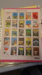 Blad 25 postzegels Kuifje - Hergé 1907-2007, Nieuw, Ophalen of Verzenden, Plaatje, Poster of Sticker, Kuifje