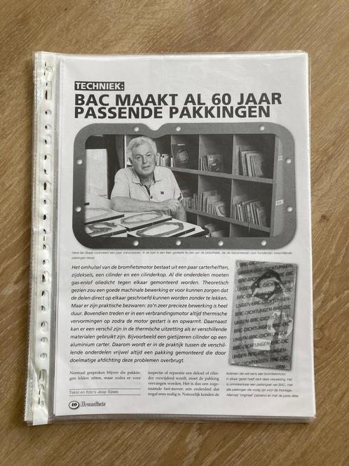 Unieke Map met documentatie Techniek  van  bromfietsen, Fietsen en Brommers, Handleidingen en Instructieboekjes, Zo goed als nieuw