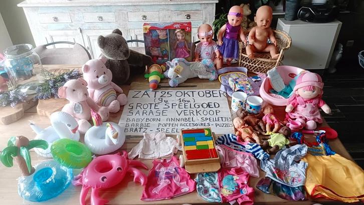 Grote speelgoed garage verkoop 25 oktober, lees verder, Kinderen en Baby's, Speelgoed | Poppen, Zo goed als nieuw, Ophalen