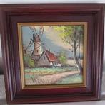 schilderij windmolen ingekaderd en gesingeerd, Ophalen of Verzenden