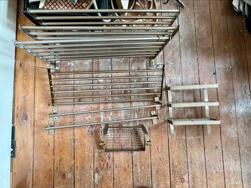 6 METALEN PLANKEN + 2 METALEN STAVEN, Huis en Inrichting, Woonaccessoires | Etagères, Gebruikt, Ophalen