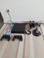 PS4 avec 4 manettes et station de recharge, Comme neuf, Enlèvement, Slim