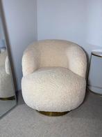 Draaifauteuil Maisons du Monde ecru Imitatiebont & Goud, Ophalen, Overige materialen, 75 tot 100 cm, Zo goed als nieuw