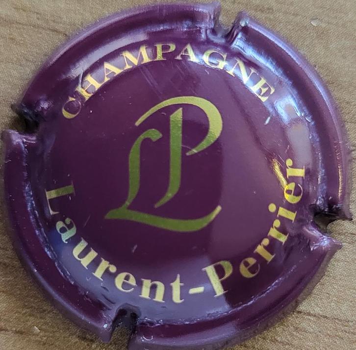 Champagnecapsule LAURENT-PERRIER donkerpaars en goud nr.47, Verzamelen, Wijnen, Nieuw, Champagne, Frankrijk, Ophalen of Verzenden