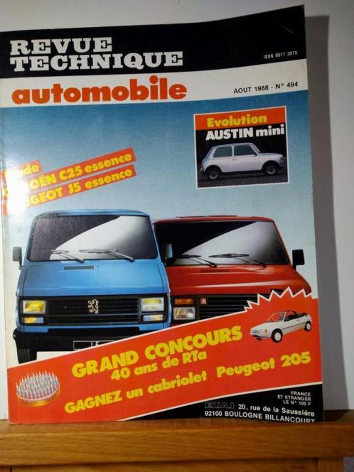 RTA - Citroën C25 - Peugeot J5 - Austin Mini, Autos : Divers, Modes d'emploi & Notices d'utilisation, Enlèvement ou Envoi