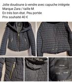 Jolie Doudoune femme capuche intégrée, Comme neuf, Zara, Taille 38/40 (M), Bleu