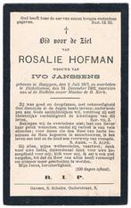 Bp. Hofman Rosalie. ° Baeijgem 1817 † Dickelvenne 1902, Verzamelen, Bidprentjes en Rouwkaarten, Ophalen of Verzenden, Bidprentje