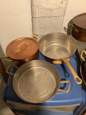ensemble de casseroles et poêles en cuivre Licorne, Enlèvement, Utilisé, Autres matériaux, Ensemble de casseroles