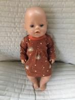 3. Babyborn: Nieuw brUin tricot jurkje met beren, Kinderen en Baby's, Ophalen of Verzenden, Nieuw, Babypop