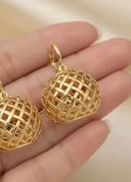 Elegante 14-karaats vergulde oorringen, Handtassen en Accessoires, Oorbellen, Verzenden, Nieuw, Knopjes of Stekers, Goud