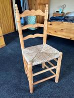 Stijlvolle, nieuwe houten stoel -rieten zitting, Huis en Inrichting, Nieuw, Riet of Rotan, Rustiek, Ophalen