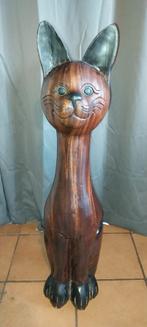 Grote kat van 1 meter in massief hout., Ophalen