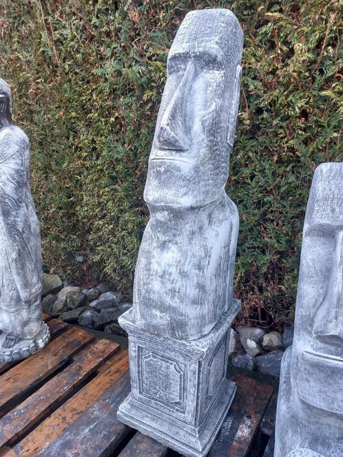 Tête d'île de Pâques, maoi, hauteur 115 cm, Jardin & Terrasse, Statues de jardin, Enlèvement