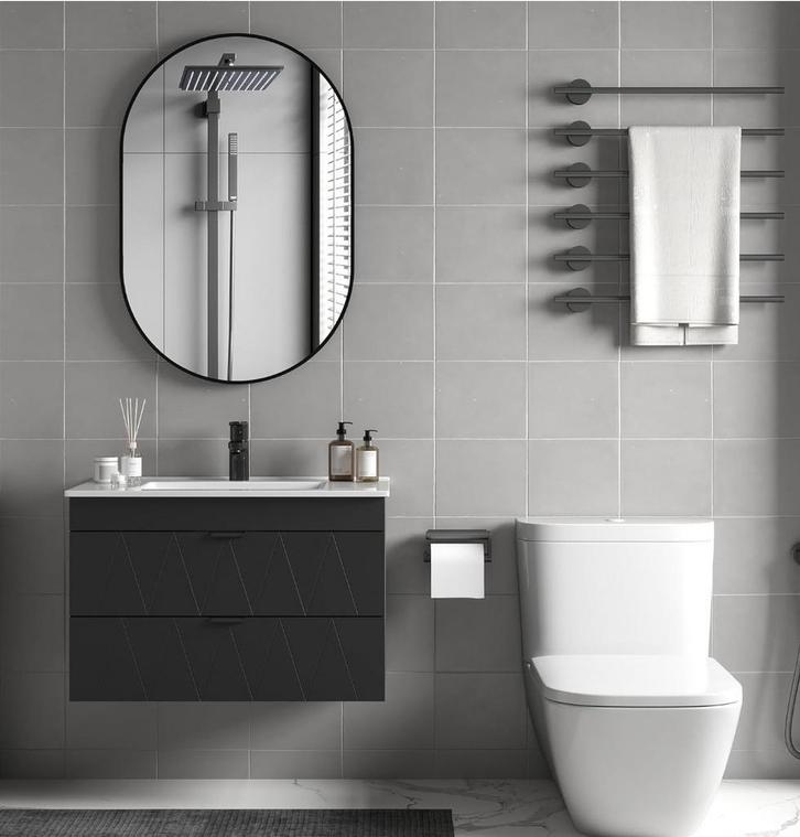 Nieuwe wandkast voor de badkamer met keramische wastafel, Huis en Inrichting, Badkamer | Complete badkamers, Nieuw, Ophalen