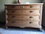 Commode in massieve eik met marmeren blad, 50 tot 70 cm, Commode, Ophalen, Minder dan 90 cm