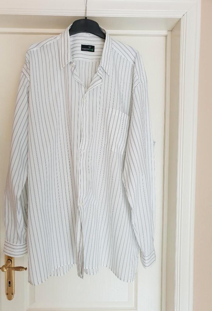 Herenhemd, Freewood, zo goed als nieuw, Kleding | Heren, Overhemden, Zo goed als nieuw, Halswijdte 43/44 (XL), Wit, Ophalen of Verzenden
