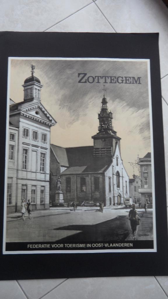 Affiche Zottegem de 1960, Antiquités & Art, Art | Lithographies & Sérigraphies, Enlèvement