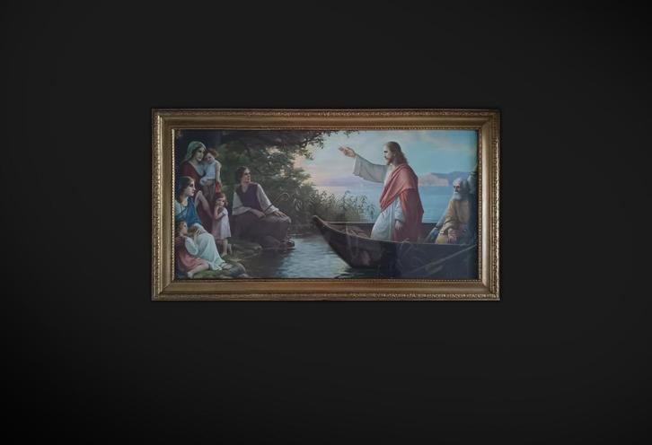 Tableau - Jésus bénit les femmes et les enfants., Antiquités & Art, Antiquités | Objets religieux, Enlèvement