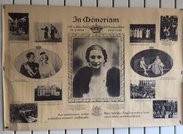 Affiche : In memoriam koningin Astrid beschikbaar voor biedingen