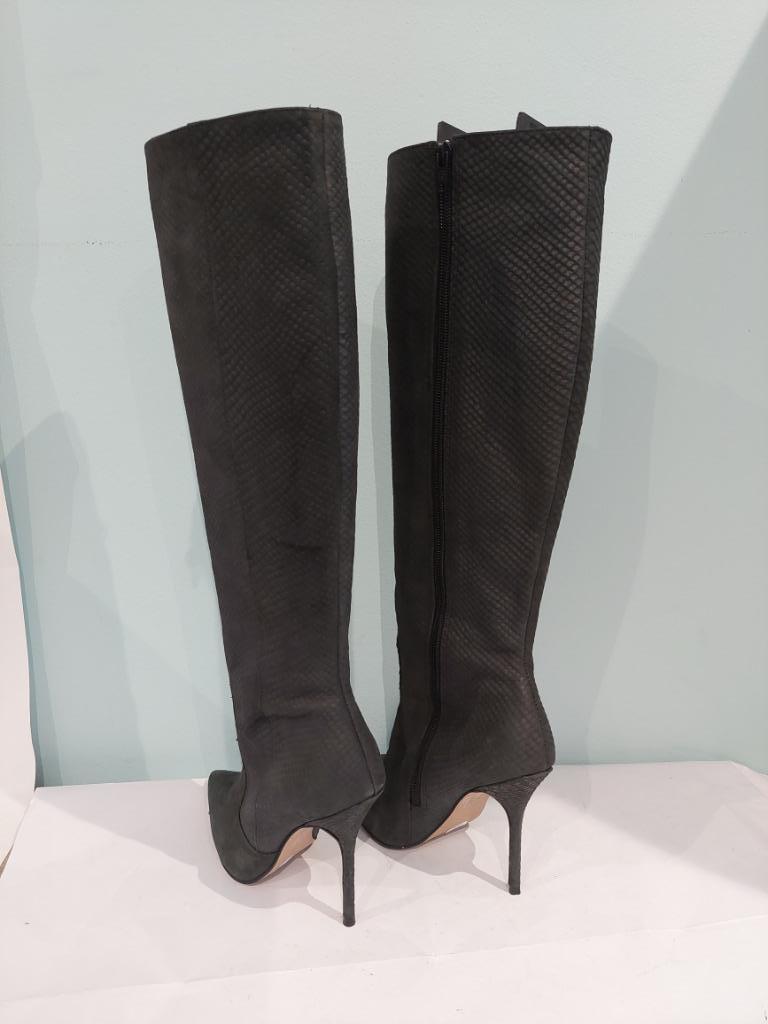 729C*SAN MARINA Super Sexy Snake zwarte leren laarzen (38), Kleding | Dames, Schoenen, Nieuw, Hoge laarzen, Zwart, Ophalen of Verzenden