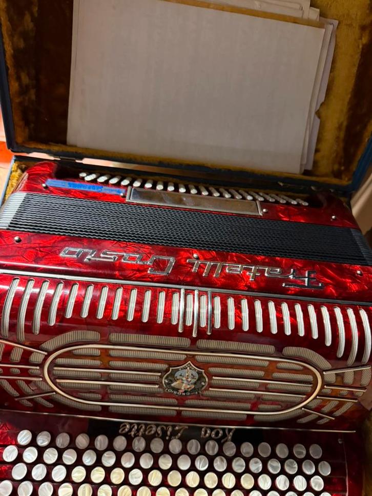 FRATELLI CROSIO, Musique & Instruments, Accordéons, Comme neuf, Accordéon à boutons, 120 basses, Avec valise, Avec bretelles, Enlèvement