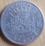 BELGIUM : ZEER MOOIE 2 FRANCS 1867 KM 30.1, Postzegels en Munten, Zilver, Losse munt, Verzenden